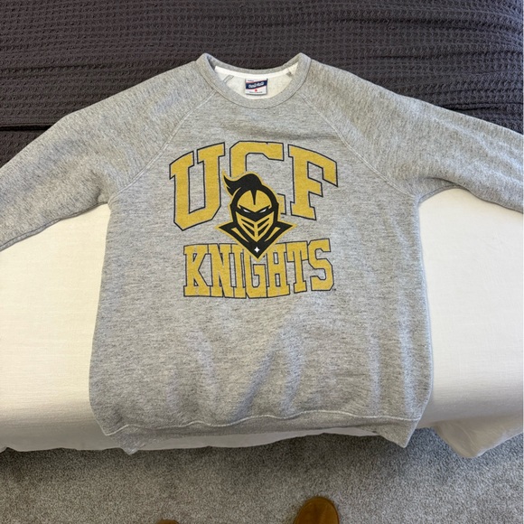 Charlie Hustle Gray and Gold UCF Knights Sweatshirt - Picture 1 of 2